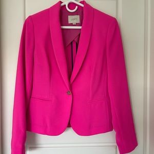 Ann Taylor LOFT Blazer in Hot Pink Size XS